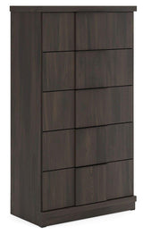 Shaehartin - Five Drawer Chest - Dark Brown