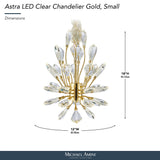 Michael Amini Lighting - Astra 18" Crystal LED Chandelier - Gold