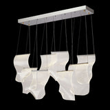 Michael Amini Lighting - Sheer Waves 8-Light Modern LED Chandelier - Chrome