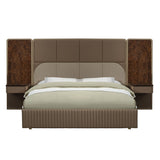 Marcelino - Nightstand With Wall Pier (King) - Cherry Oak