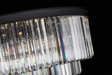 Michael Amini Lighting - Allure 28-Light Round Crystal Chandelier - Matte Black / Pearl Silver