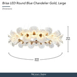 Michael Amini Lighting - Brisa 39" Round LED Chandelier - Ocean Blue / Bronze