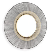 Dallmen - Accent Mirror - Black / Gold Finish