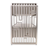 Roxbury Park - Metal Nightstand - Stainless Steel