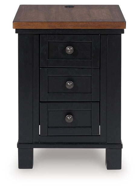 Wildenauer - Chair Side End Table - Brown / Black