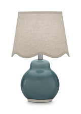 Byronburg - Ceramic Table Lamp - Blue / Beige