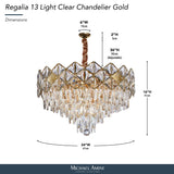 Michael Amini Lighting - Regalia 13-Light Crystal Chandelier - Gold