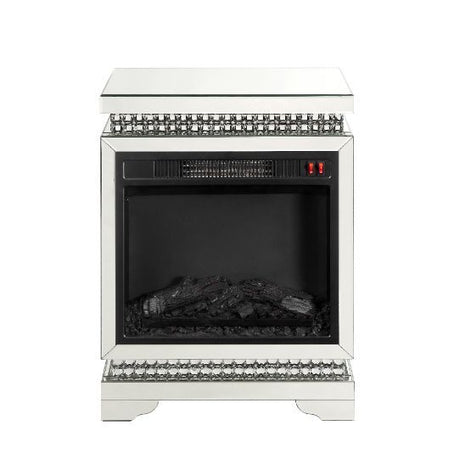 Lotus - Fireplace - Mirrored & Faux Ice Cube Crystals