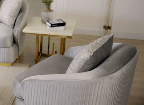 HD-7008 - Chair - Gray / Gold