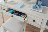 Robbinsdale - Vanity With Stool (Set of 2) - Antique White