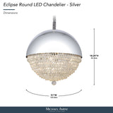 Michael Amini Lighting - Eclipse LED Crystal And Metal Chandelier - Silver