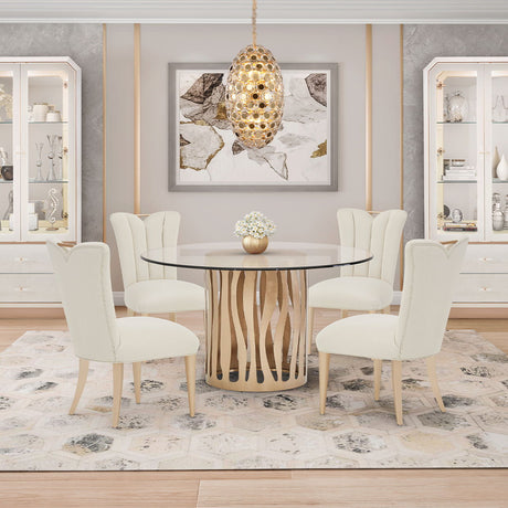Michael Amini Lighting - Pendant 14-Light Oblong Crystal Chandelier - Gold