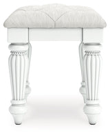 Kozlani - 3 Pc. - Vanity, Mirror And Stool - White
