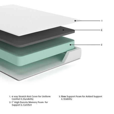 Chime 8 Inch Memory Foam - Medium Memory Foam Mattress