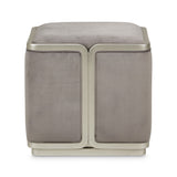 Linea - Ottoman - Gray Pearl / SilverMist
