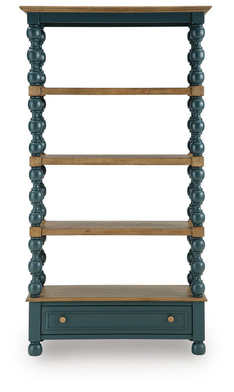 Finnworth - Bookcase - Blue / Brown