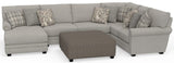 Livingston - Sectional With Comfort Coil Seating, 40" Cocktail Ottoman And Accent Pillows Included