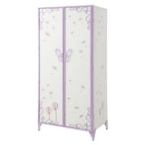 Priya II - Wardrobe - White & Light Synthetic Leather Rple