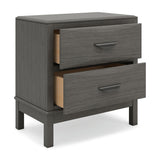Mazing - Two Drawer Night Stand - Gray