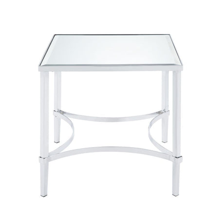 Petunia - End Table - Mirrored & Chrome