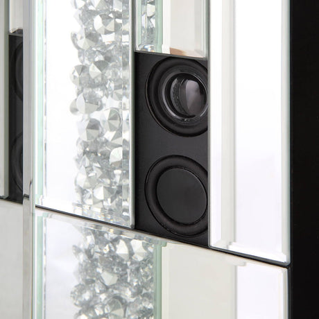 Noralie - 47" Fireplace With Bluetooth - Mirrored & Faux Diamonds