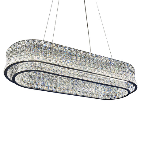 Michael Amini Lighting - Galaxy Oval LED Crystal Chandelier - Chrome
