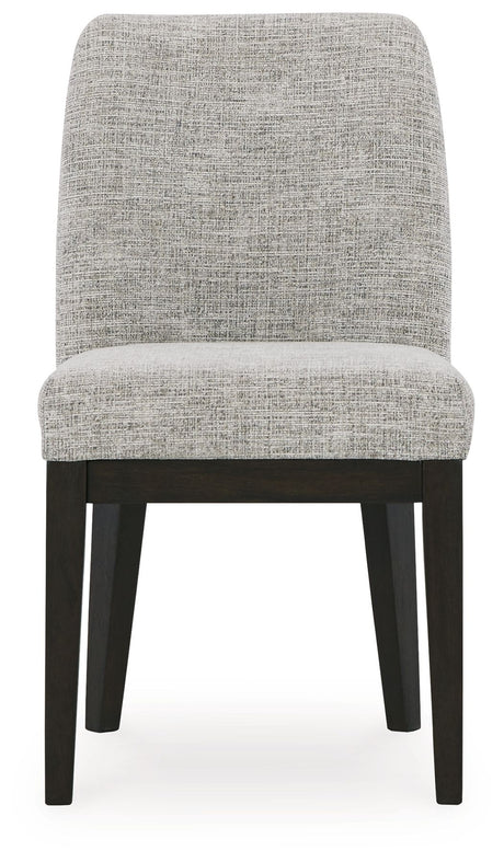 Burkhaus - Dining UPH Side Chair (Set of 2) - Beige / Dark Brown