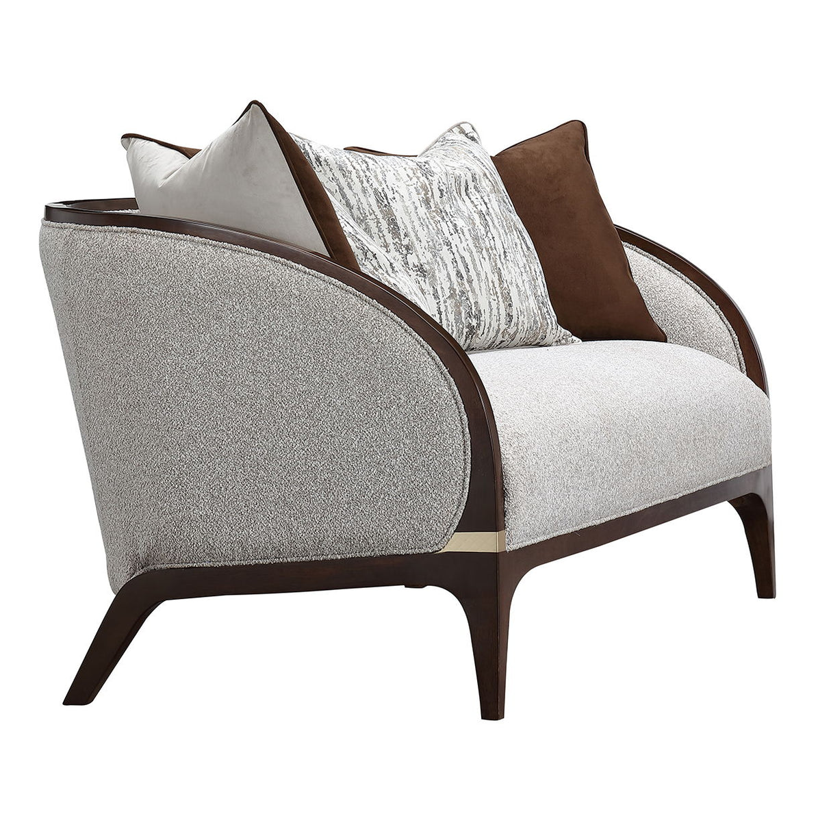 Houston - Loveseat - Pebble / Walnut