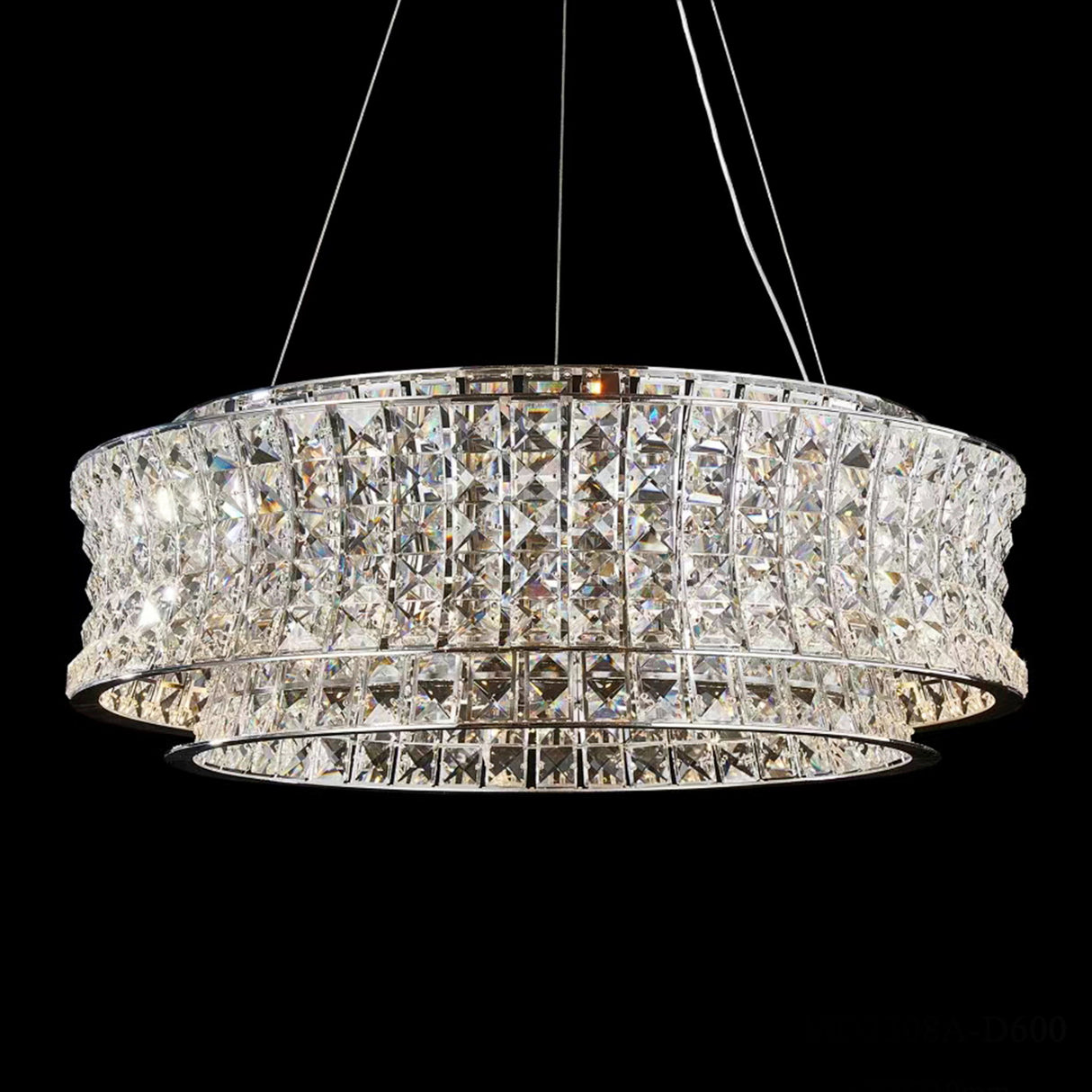 Michael Amini Lighting - Galaxy 24" Round LED Crystal Chandelier - Chrome