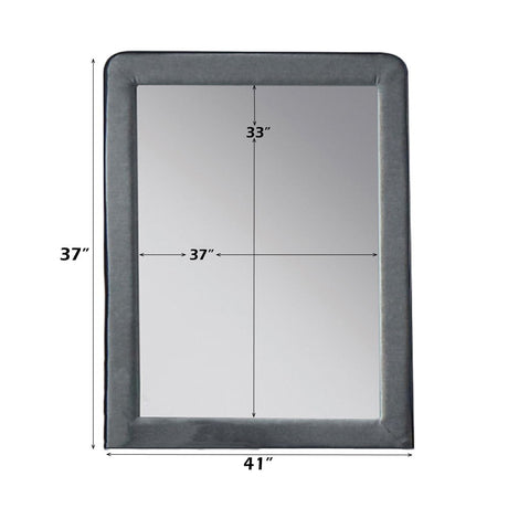 Valda - Mirror - Light Gray Fabric