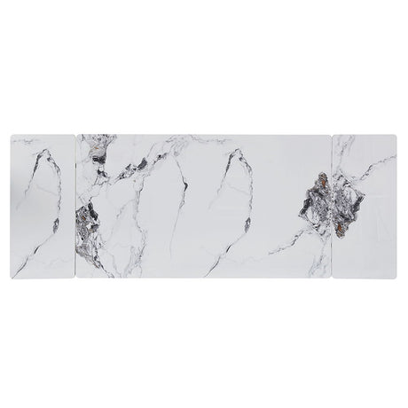 Damita - Ceramic Top Dining Table - White & Black