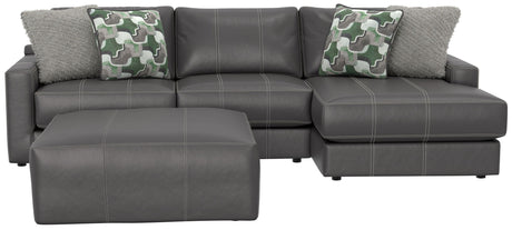 Minori - Italian Leather Sofa / Chaise And Cocktail Ottoman