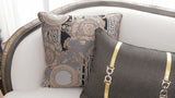 HD-9043 - Loveseat - White / Brown / Gold