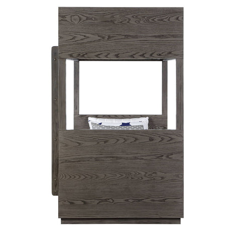 Estevon - Twin Over Twin Bunk Bed With Storage - Gray Oak