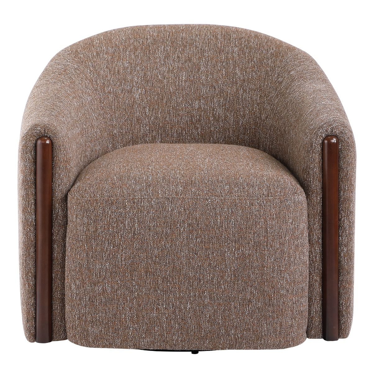 Ballona - Accent Chair With Swivel - Brown Chenille