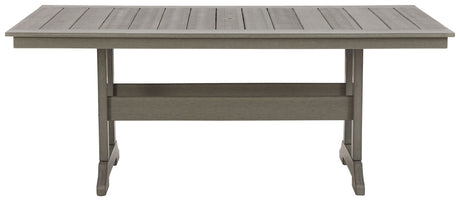 Visola - RECT Dining Table w/Umb OPT - Gray