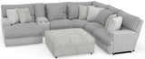 Abraxas - 6 Piece Power Reclining Sectional With Lay-Back Chaise, 2 Reclining Seats, And Included Cocktail Ottoman (LSF Chaise) - Moonstruck