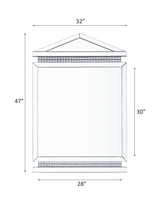 Lotus - 47" Accent Mirror - Mirrored, Faux Ice Cube Crystals