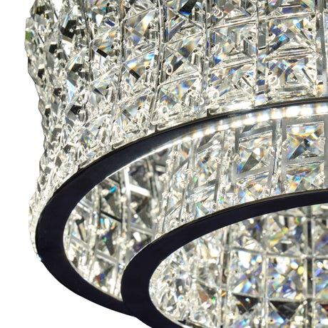 Michael Amini Lighting - Galaxy Oval LED Crystal Chandelier - Chrome