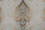 Sorina - Loveseat With 5 Pillows - Velvet, Fabric & Antique Gold