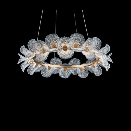 Michael Amini Lighting - Brisa 39" Round LED Chandelier - Ocean Blue / Bronze