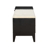 Boyet - Bench - Cream Fabric & Black