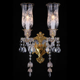 Michael Amini Lighting - Garnier 2-Light Traditional Crystal Wall Sconce - Gold
