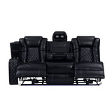Orion II - LAF Sofa With Power Headrest & Footrest - Black