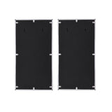 Chafik - Accent Mirror (Set of 2) - Mirrored, Natural Oak & Chrome