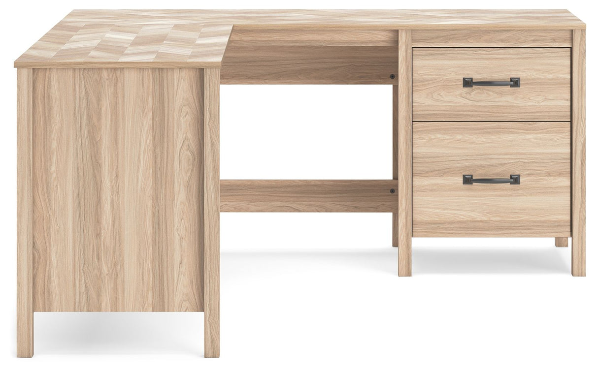 Battelle - 60" Home Office Desk With Return - Tan