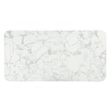 Clayten - Dining Table With Marble Top - White Natural Marble Top & Espresso