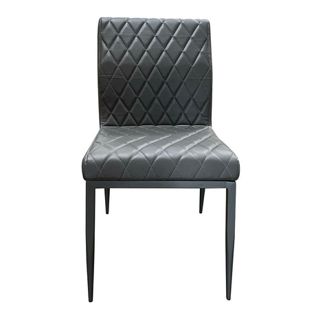 Cargo - Chair - Gray Synthetic Leather & Gunmetal