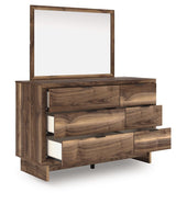 Chirason - 3 Pc. - Full Panel Storage Bed, Dresser And Mirror - Brown