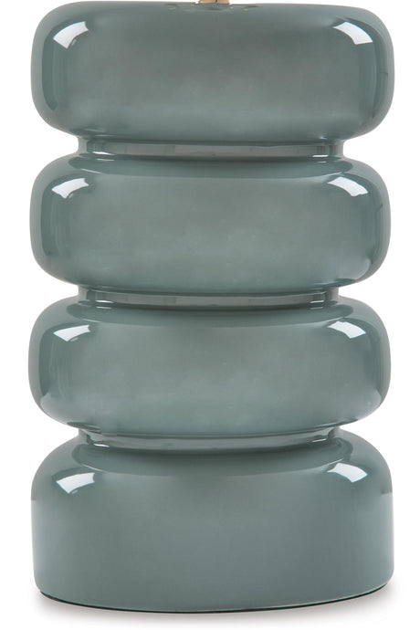 Clayard - Ceramic Table Lamp - Gray Blue